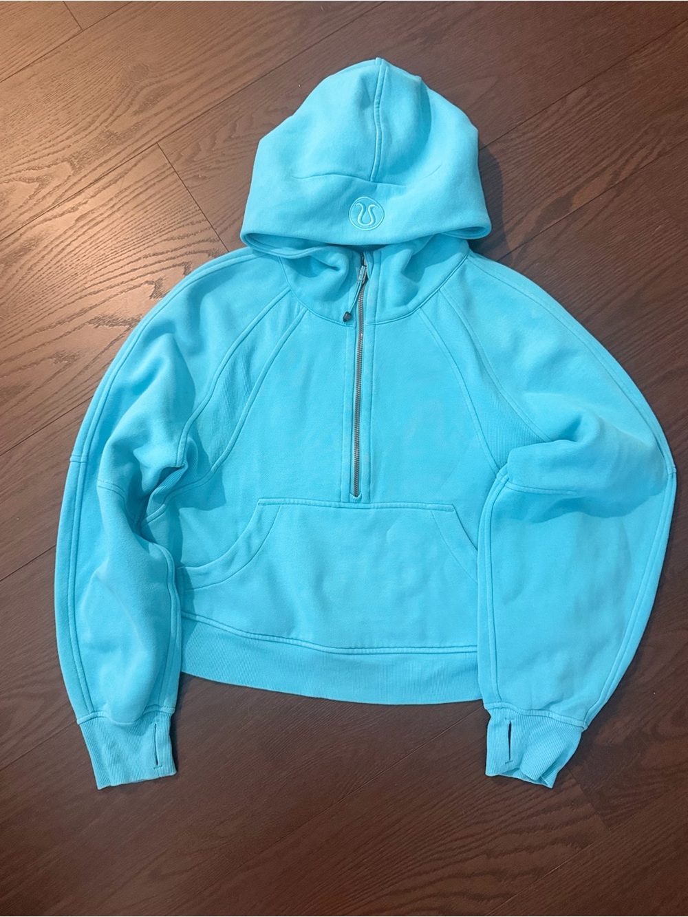 lululemon athletica Aqua Half-Zip Cowl Pullover Hoodie